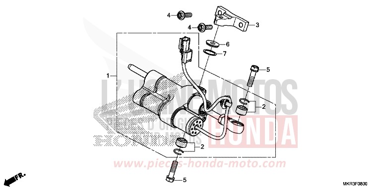 AMORTIS. DIRECTION de CBR1000RR SP SP1 SP2 PEARL GLARE WHITE (NHB53) 2022